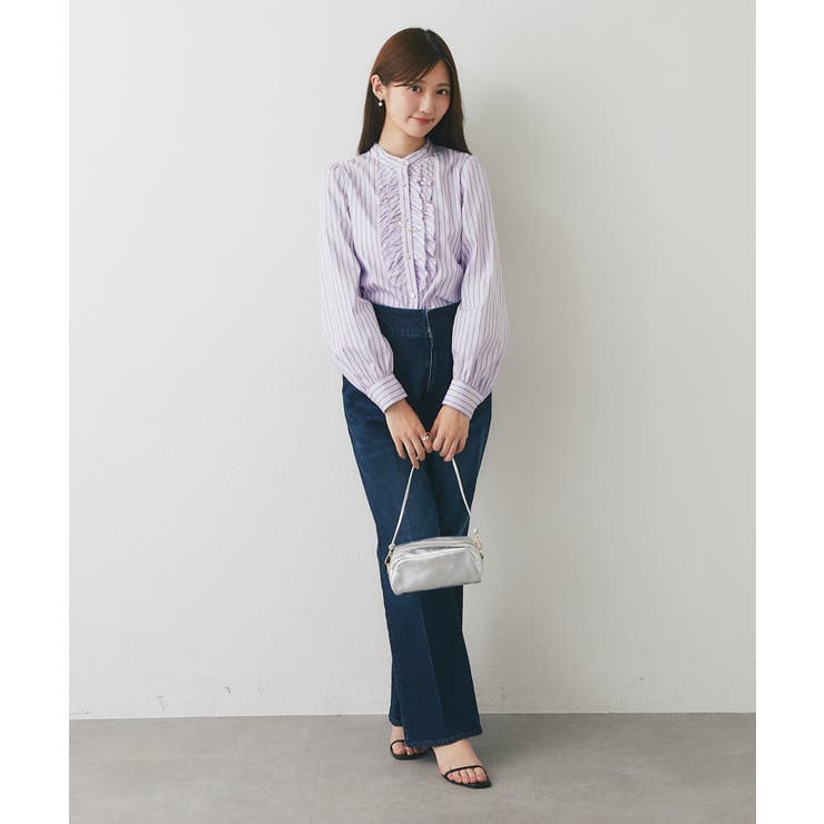 【La boutique BonBon】ストライプフロントフリルBL | PAL GROUP OUTLET | 詳細画像30 