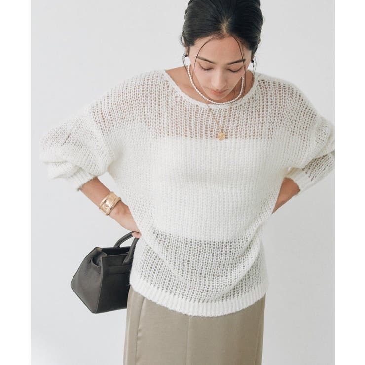 OFF | 【RIVE DROITE】モヘヤブレンドルーズネックKN | PAL GROUP OUTLET