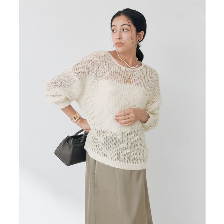 【RIVE DROITE】モヘヤブレンドルーズネックKN | PAL GROUP OUTLET | 詳細画像23 