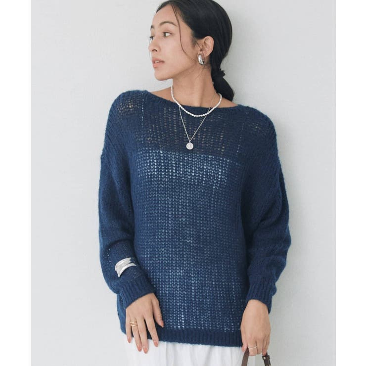 NVY | 【RIVE DROITE】モヘヤブレンドルーズネックKN | PAL GROUP OUTLET