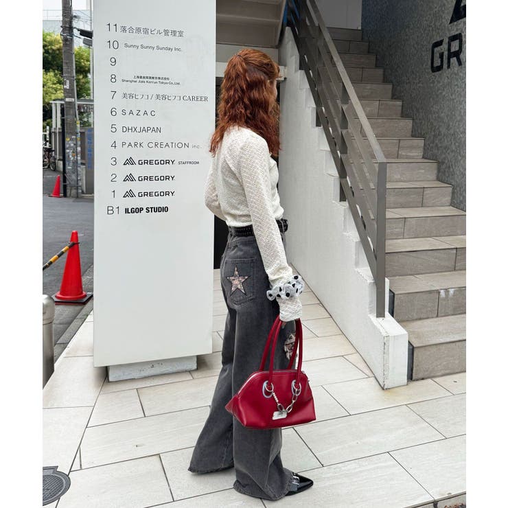 【Ciaopanic】フラワーパッチダメージデニムパンツ | PAL GROUP OUTLET | 詳細画像4 