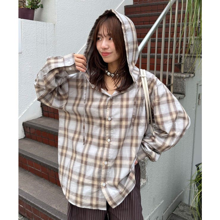 【Ciaopanic】【戦略】26AWチェックシャツフーディー | PAL GROUP OUTLET | 詳細画像1 