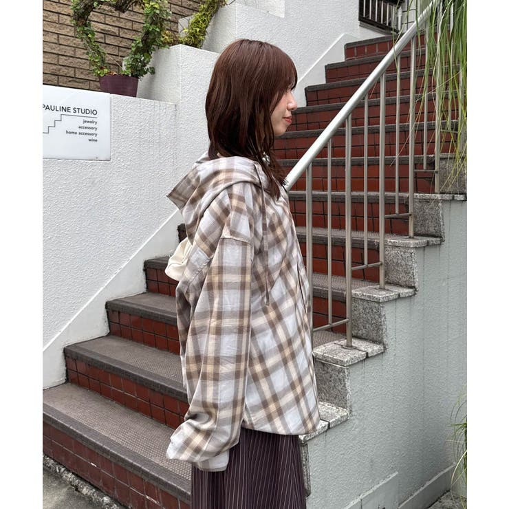 【Ciaopanic】【戦略】26AWチェックシャツフーディー | PAL GROUP OUTLET | 詳細画像3 