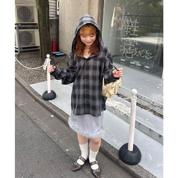 【Ciaopanic】【戦略】26AWチェックシャツフーディー | PAL GROUP OUTLET | 詳細画像9 