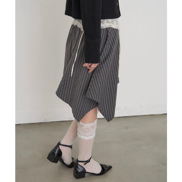 【WHO'S WHO gallery】ストライプアシメミディSK | PAL GROUP OUTLET | 詳細画像13 