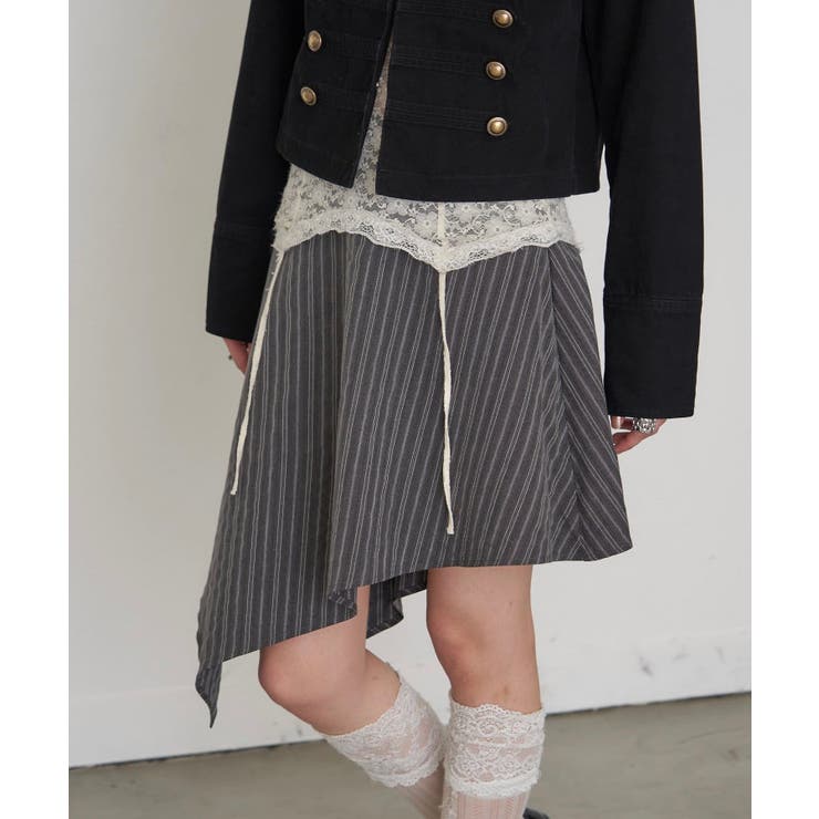 【WHO'S WHO gallery】ストライプアシメミディSK | PAL GROUP OUTLET | 詳細画像14 