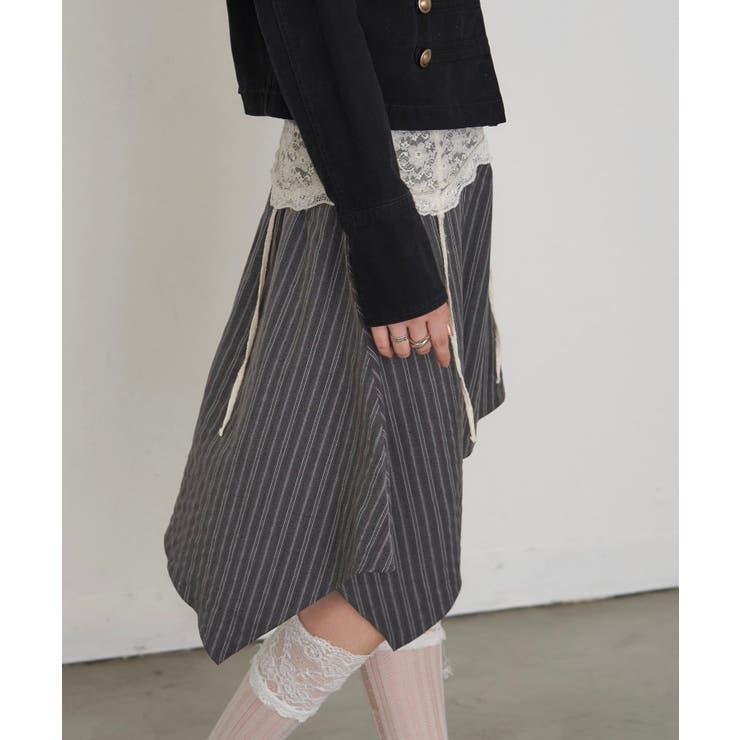 【WHO'S WHO gallery】ストライプアシメミディSK | PAL GROUP OUTLET | 詳細画像15 