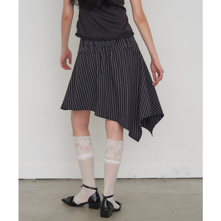 【WHO'S WHO gallery】ストライプアシメミディSK | PAL GROUP OUTLET | 詳細画像4 