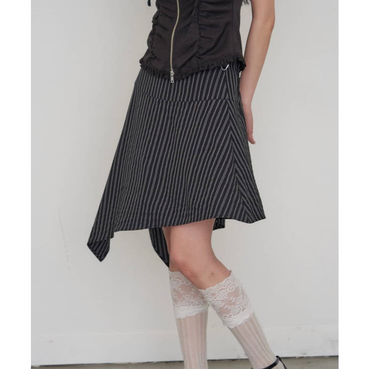 【WHO'S WHO gallery】ストライプアシメミディSK | PAL GROUP OUTLET | 詳細画像5 