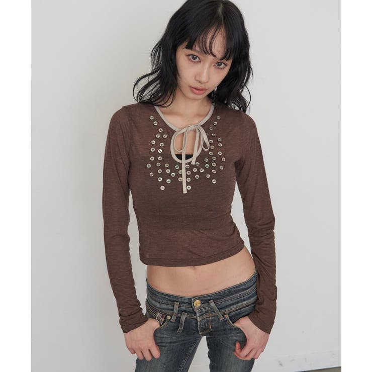 【WHO'S WHO gallery】シェルボタンシアートップス | PAL GROUP OUTLET | 詳細画像7 