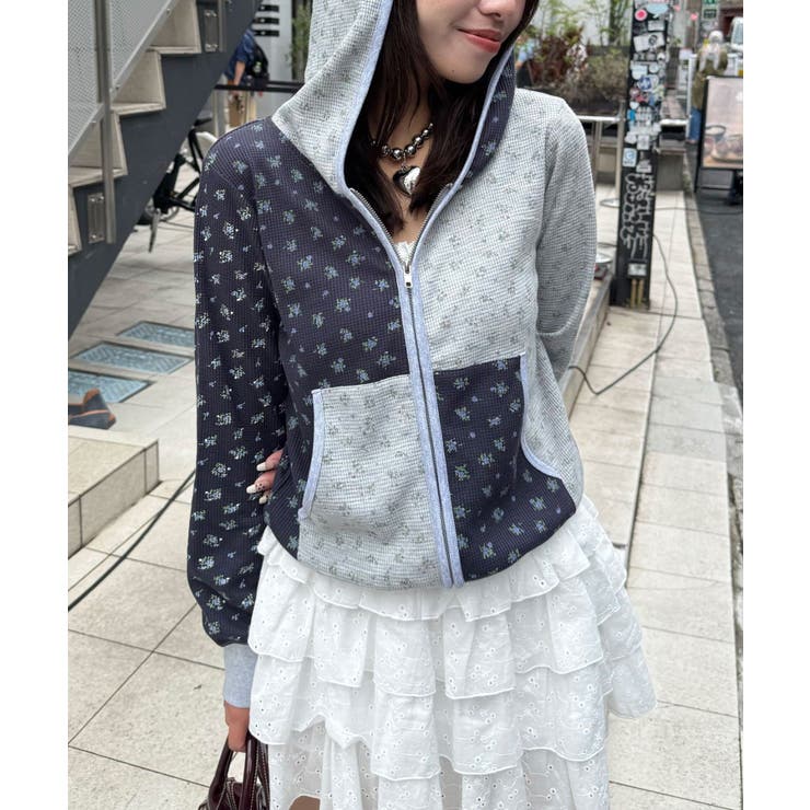 【Ciaopanic】パッチワークフラワージップパーカー | PAL GROUP OUTLET | 詳細画像8 
