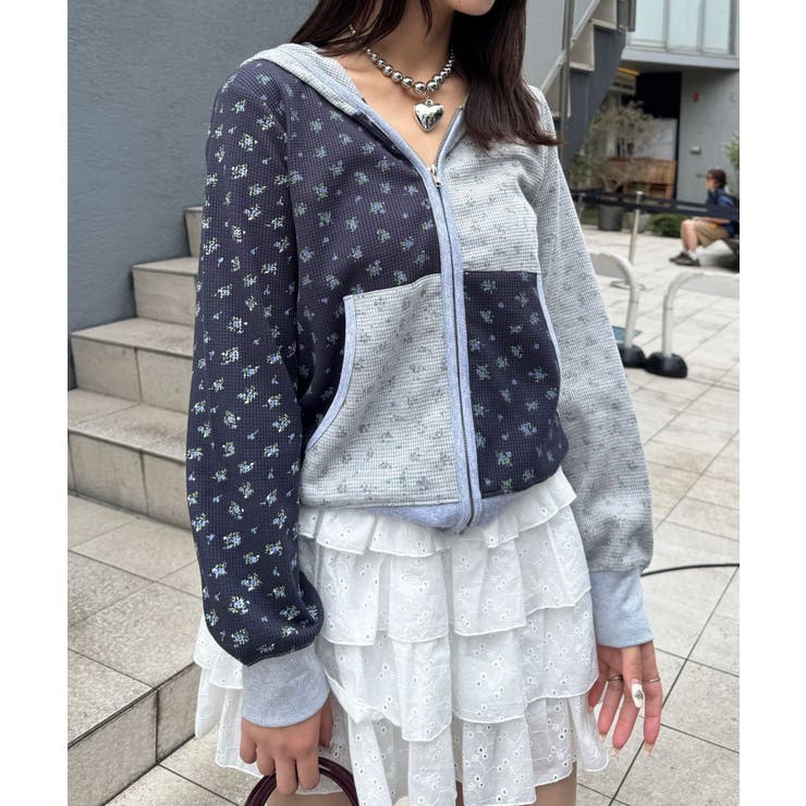 【Ciaopanic】パッチワークフラワージップパーカー | PAL GROUP OUTLET | 詳細画像10 