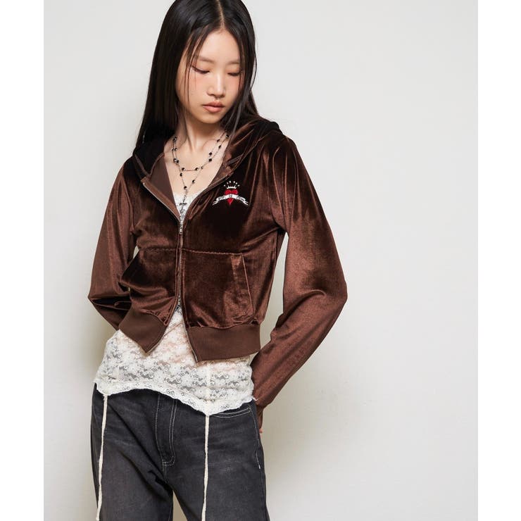 【WHO'S WHO gallery】ベロアインクドチビパーカー | PAL GROUP OUTLET | 詳細画像2 