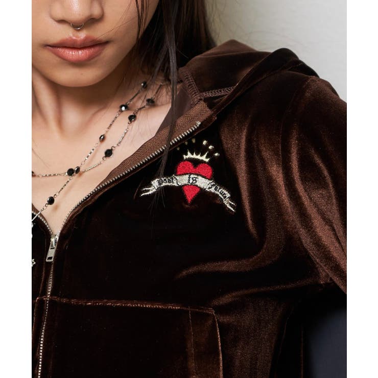 【WHO'S WHO gallery】ベロアインクドチビパーカー | PAL GROUP OUTLET | 詳細画像4 