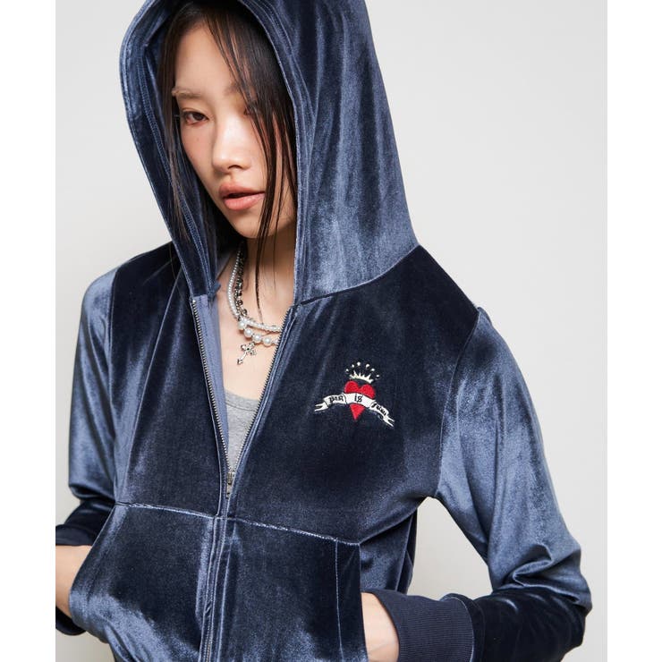 BLU | 【WHO'S WHO gallery】ベロアインクドチビパーカー | PAL GROUP OUTLET