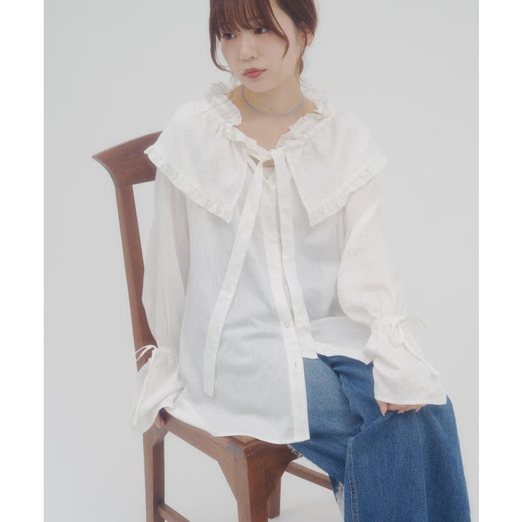 【Discoat】【umm】フリルビックカラーボウタイブラウス | PAL GROUP OUTLET | 詳細画像26 