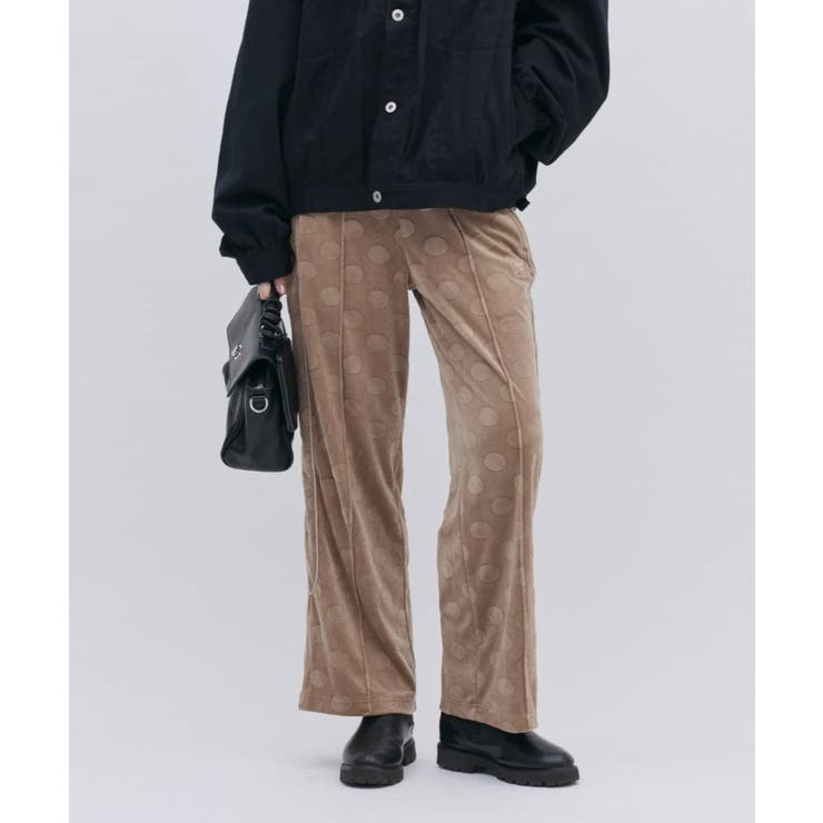 BEIGE | 【CIAOPANIC TYPY】FILAドットベロアパンツ | PAL GROUP OUTLET
