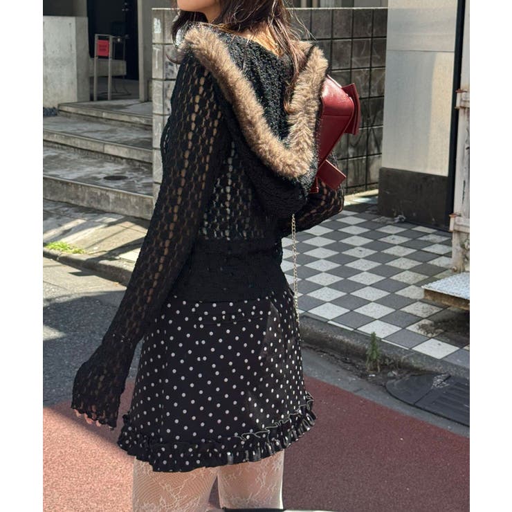 【Ciaopanic】ファーフードレーストップス | PAL GROUP OUTLET | 詳細画像21 