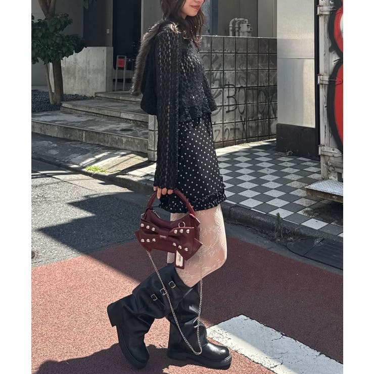 【Ciaopanic】ファーフードレーストップス | PAL GROUP OUTLET | 詳細画像24 