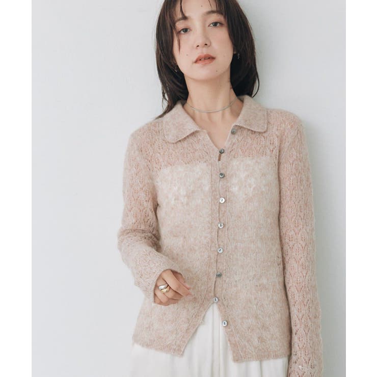 BE | 【RIVE DROITE】メッシュパターンポロニット | PAL GROUP OUTLET