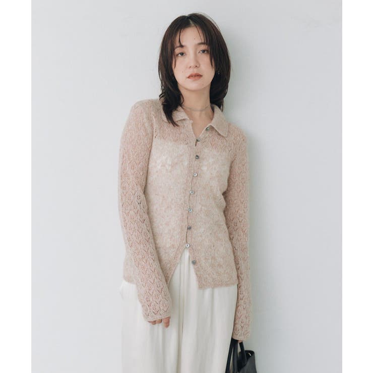 【RIVE DROITE】メッシュパターンポロニット | PAL GROUP OUTLET | 詳細画像4 