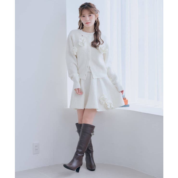 【Chico】フラワーモチーフニットSK | PAL GROUP OUTLET | 詳細画像20 