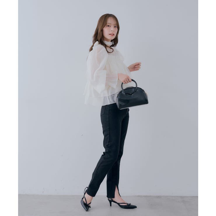 【Chico】バックリボンオーガンジーパフBL | PAL GROUP OUTLET | 詳細画像16 