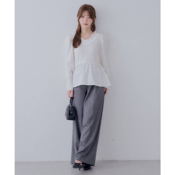 【Chico】フリルカラーレイヤードパフKT | PAL GROUP OUTLET | 詳細画像23 