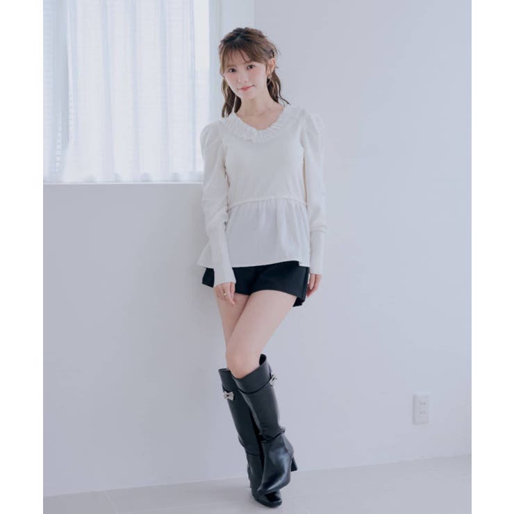 【Chico】フリルカラーレイヤードパフKT | PAL GROUP OUTLET | 詳細画像33 