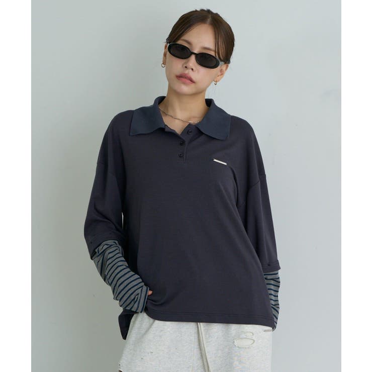 【RAY CASSIN】ルーズレイヤードポロT | PAL GROUP OUTLET | 詳細画像12 