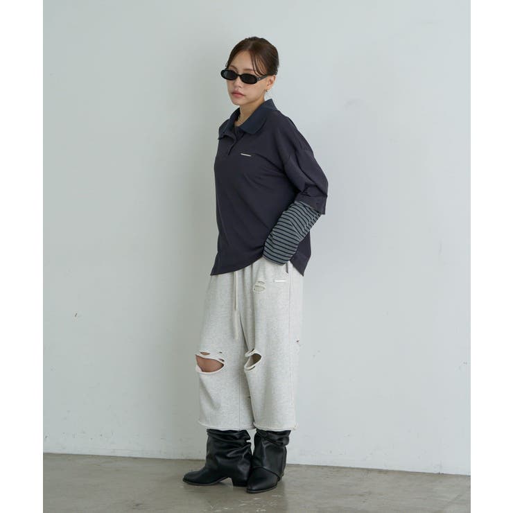 【RAY CASSIN】ルーズレイヤードポロT | PAL GROUP OUTLET | 詳細画像17 