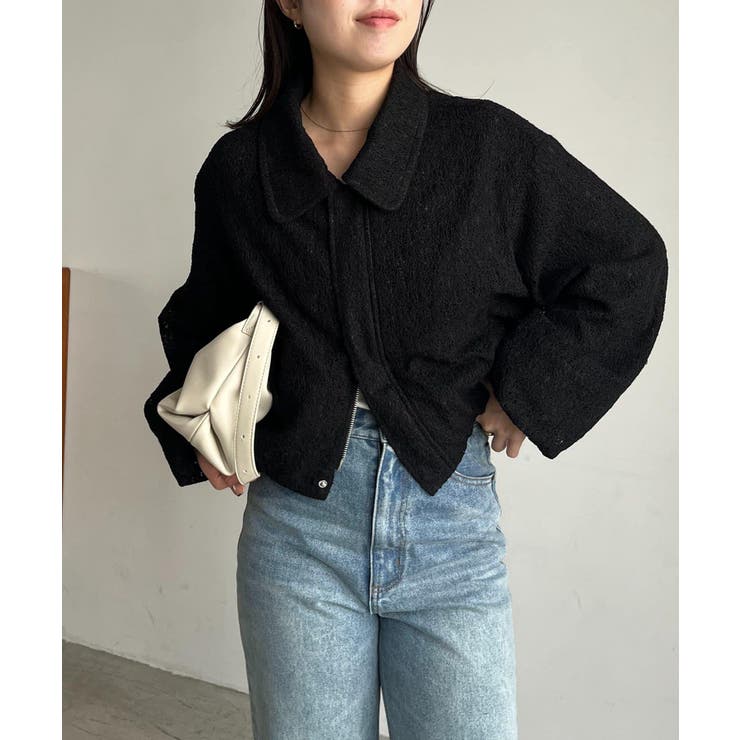 BLACK | 【CAPRICIEUX LE'MAGE】レースブルゾン | PAL GROUP OUTLET