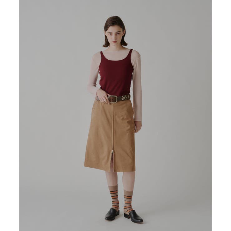 【Kastane】VEGAN LEATHER MIDI SKIRT | PAL GROUP OUTLET | 詳細画像17 