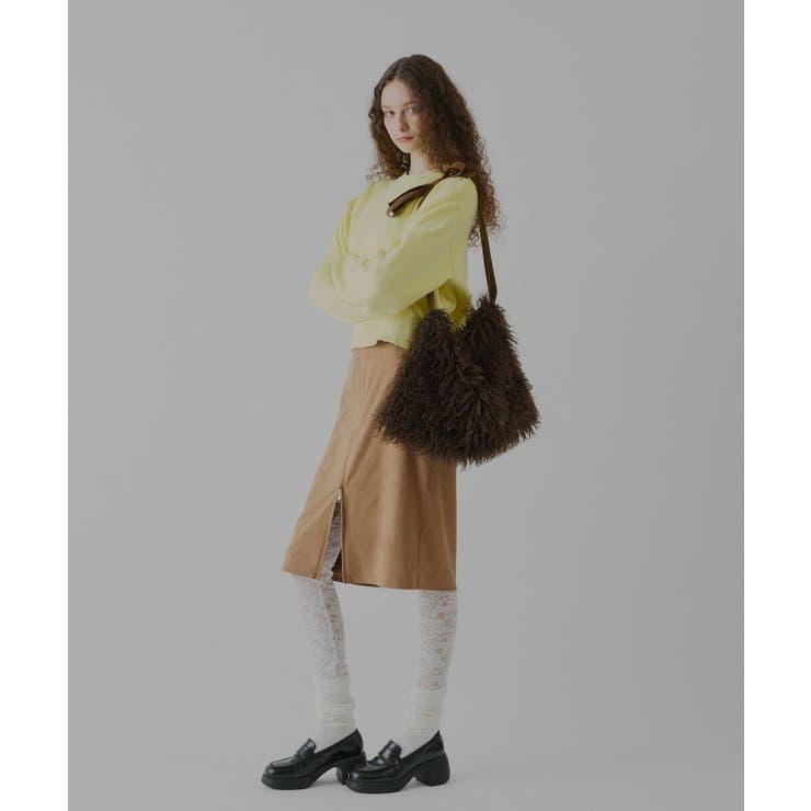 【Kastane】VEGAN LEATHER MIDI SKIRT | PAL GROUP OUTLET | 詳細画像6 