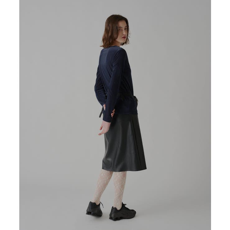 【Kastane】VEGAN LEATHER MIDI SKIRT | PAL GROUP OUTLET | 詳細画像46 