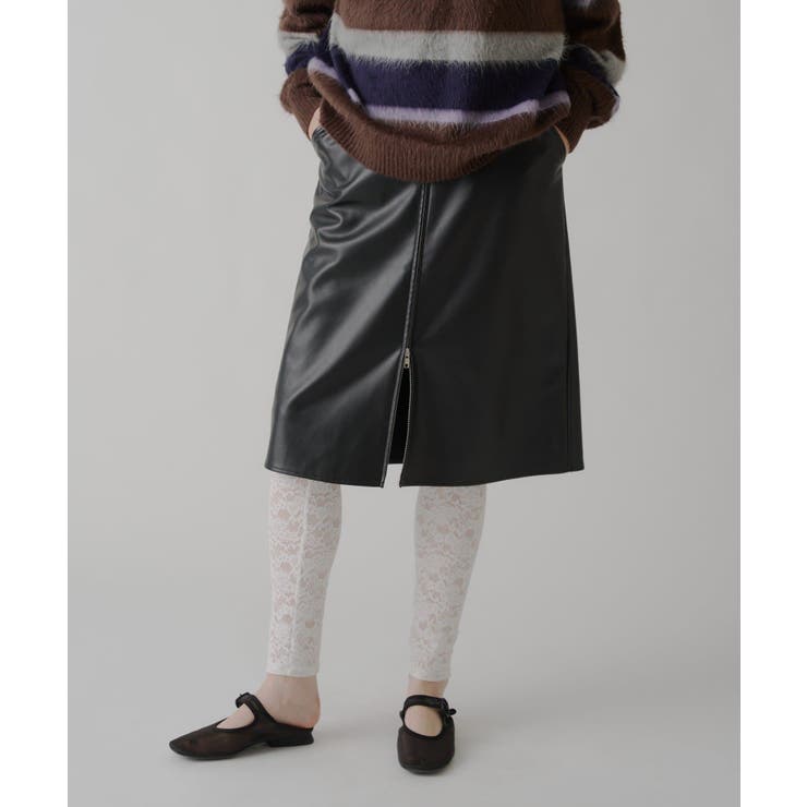 【Kastane】VEGAN LEATHER MIDI SKIRT | PAL GROUP OUTLET | 詳細画像48 