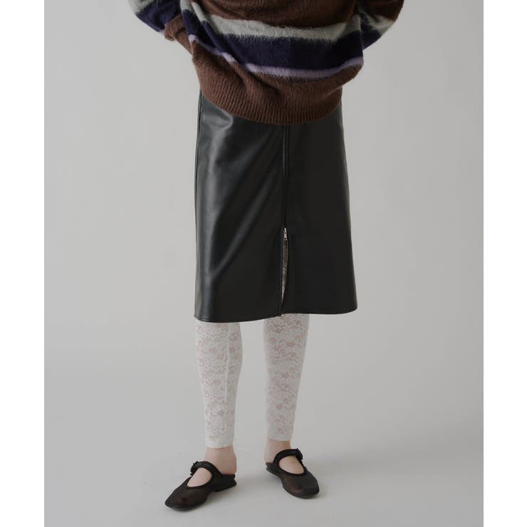 【Kastane】VEGAN LEATHER MIDI SKIRT | PAL GROUP OUTLET | 詳細画像49 