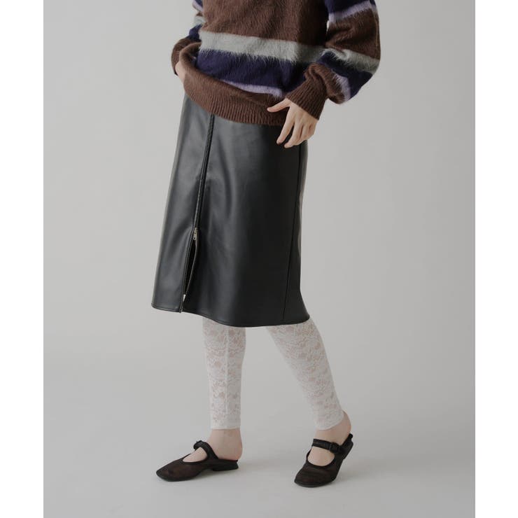 【Kastane】VEGAN LEATHER MIDI SKIRT | PAL GROUP OUTLET | 詳細画像50 