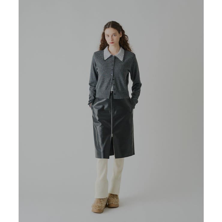 【Kastane】VEGAN LEATHER MIDI SKIRT | PAL GROUP OUTLET | 詳細画像42 