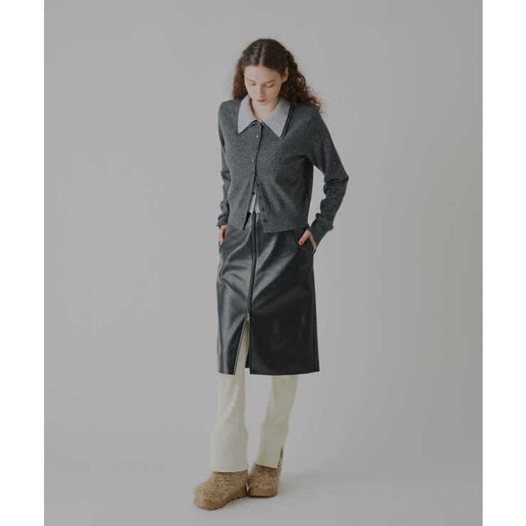【Kastane】VEGAN LEATHER MIDI SKIRT | PAL GROUP OUTLET | 詳細画像43 