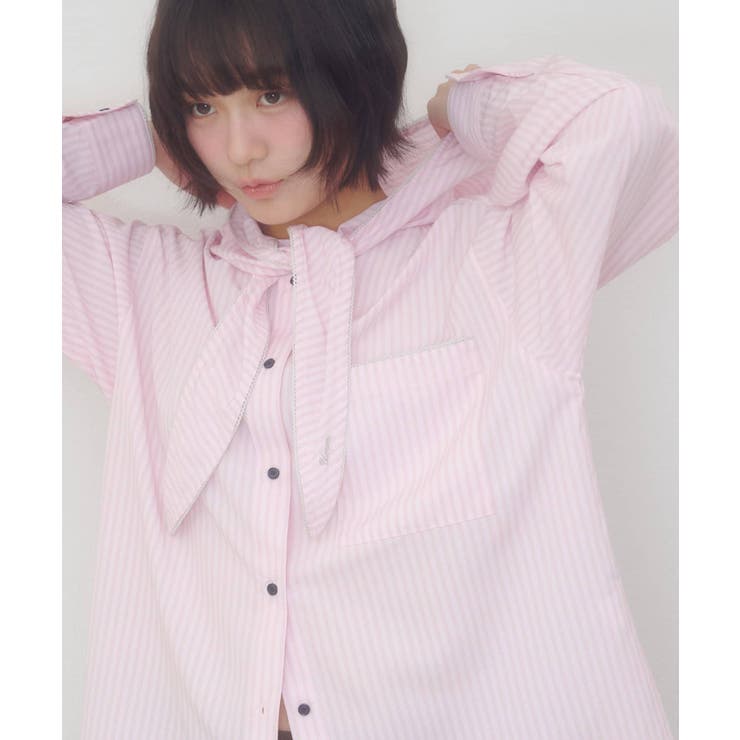 【Discoat】【umm】スカーフ風フードシャツ | PAL GROUP OUTLET | 詳細画像2 