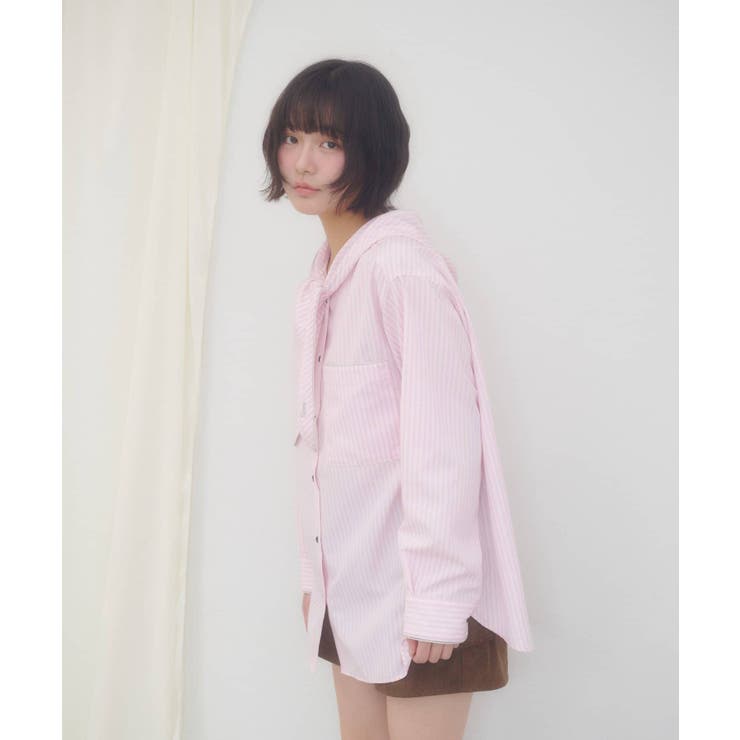 【Discoat】【umm】スカーフ風フードシャツ | PAL GROUP OUTLET | 詳細画像3 