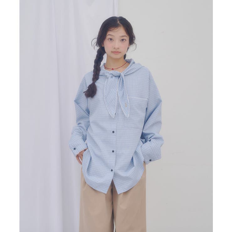 【Discoat】【umm】スカーフ風フードシャツ | PAL GROUP OUTLET | 詳細画像20 