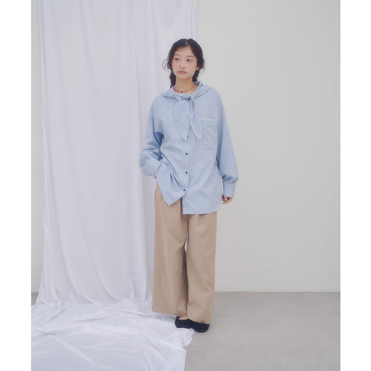 【Discoat】【umm】スカーフ風フードシャツ | PAL GROUP OUTLET | 詳細画像23 