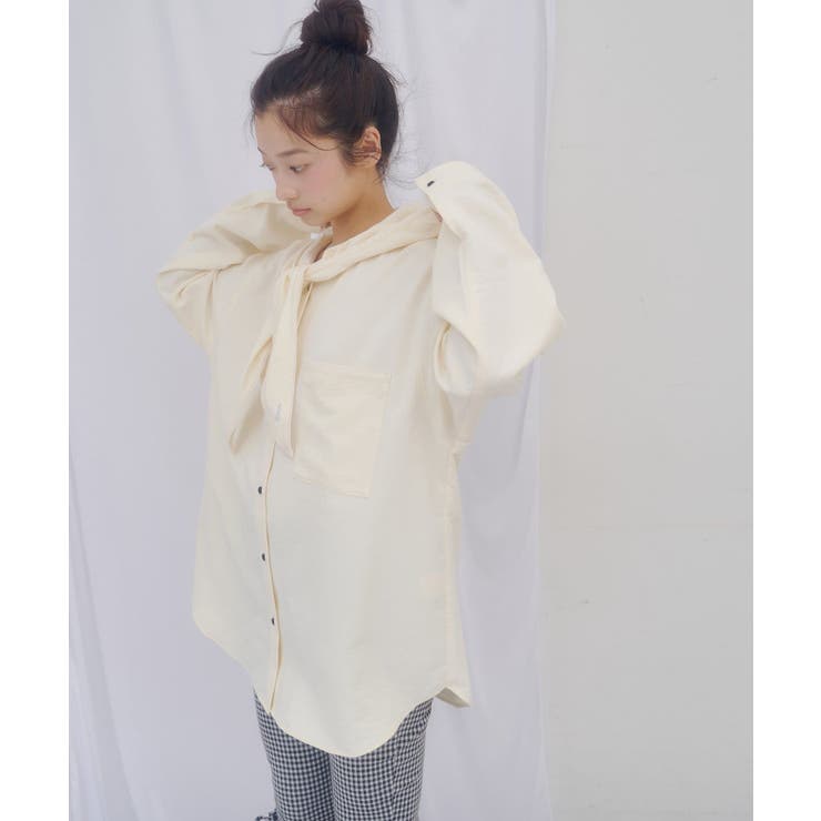 【Discoat】【umm】スカーフ風フードシャツ | PAL GROUP OUTLET | 詳細画像30 