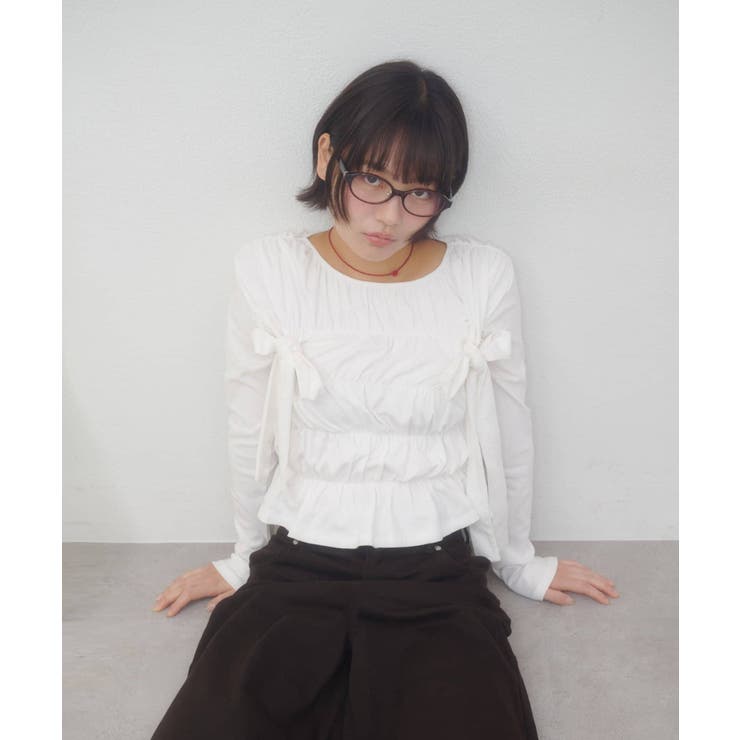 【Discoat】【umm】リボンシャーリングトップス | PAL GROUP OUTLET | 詳細画像17 