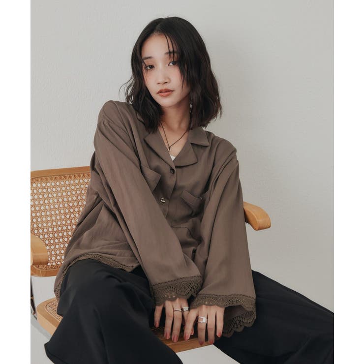 【Discoat】レース使い開襟長袖シャツ | PAL GROUP OUTLET | 詳細画像30 
