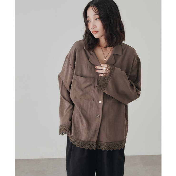 【Discoat】レース使い開襟長袖シャツ | PAL GROUP OUTLET | 詳細画像31 