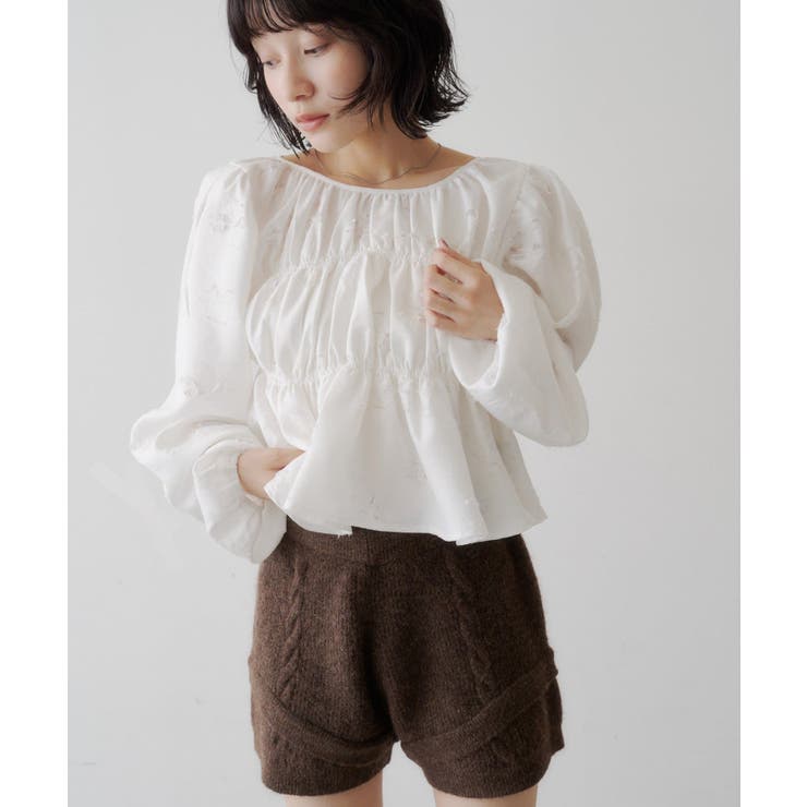 【Kastane】デニムレースパフブラウス | PAL GROUP OUTLET | 詳細画像6 