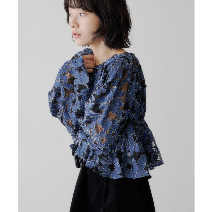 BLU | 【Kastane】デニムレースパフブラウス | PAL GROUP OUTLET